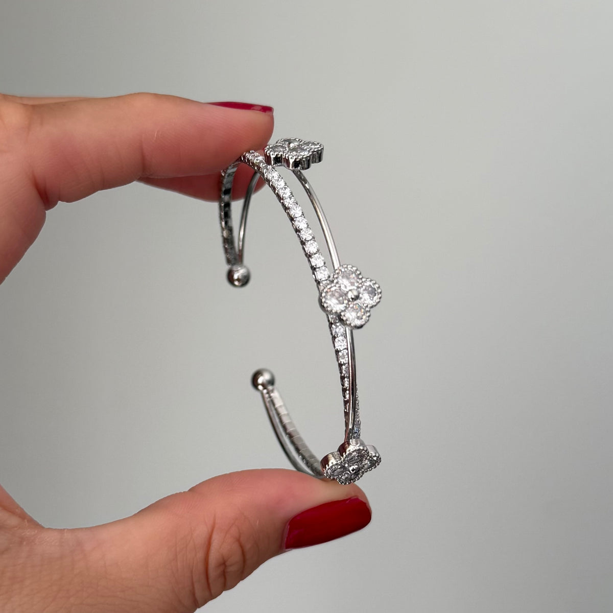 Silver Yonca Kelepçe