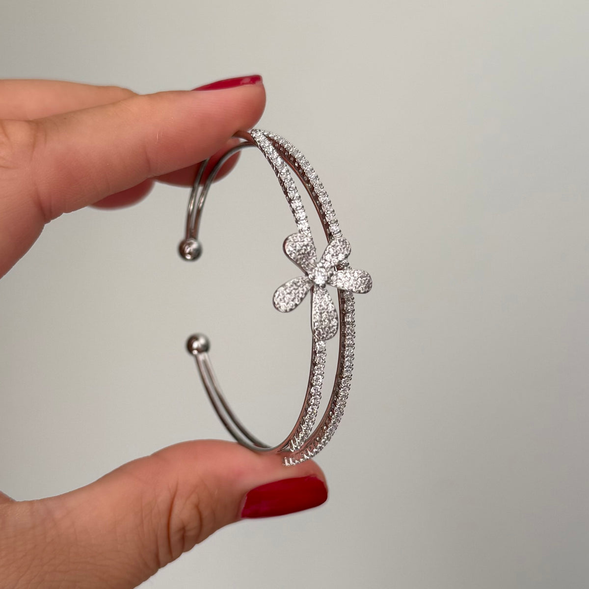 Silver Çiçek Kelepçe