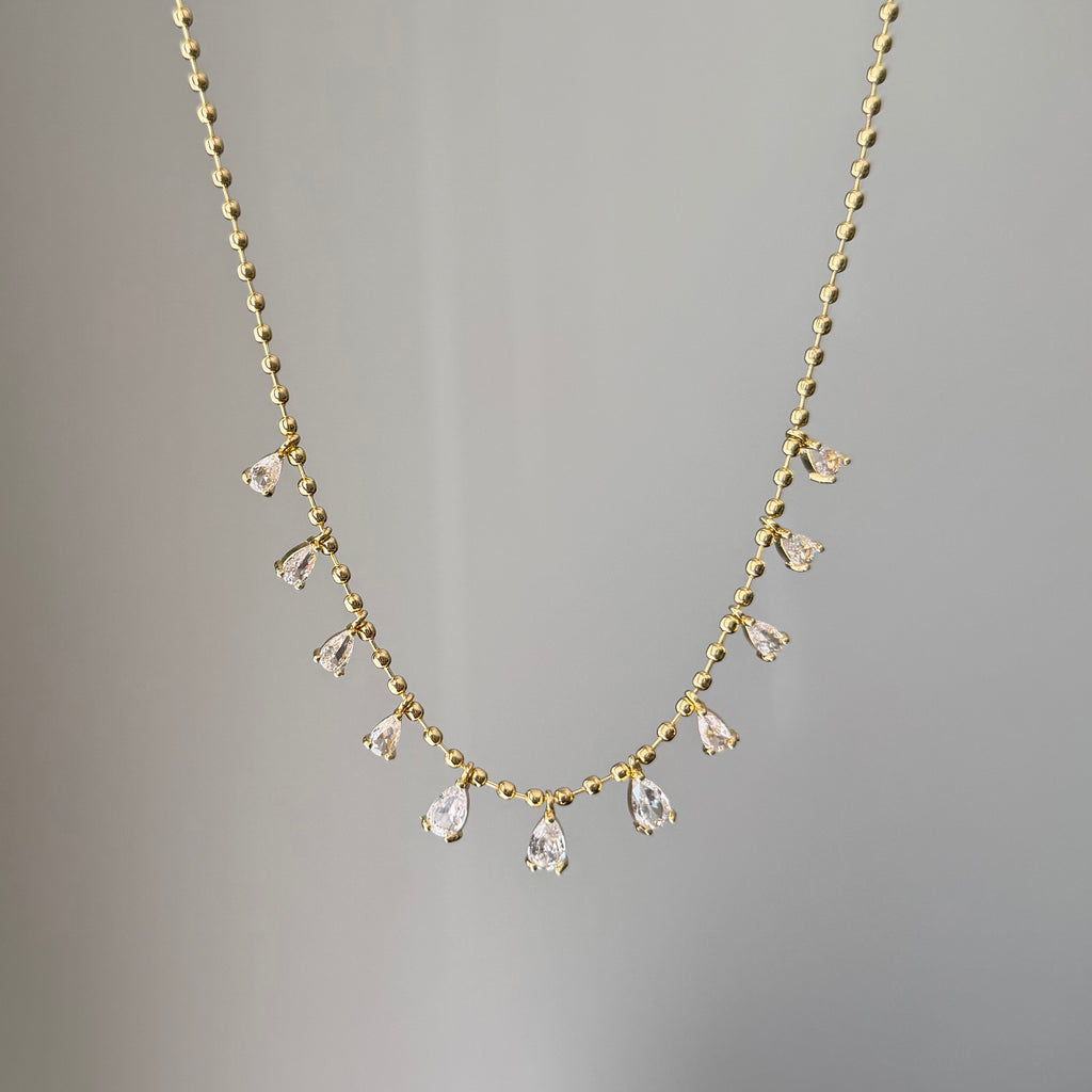 Taşlı Gold Kolye