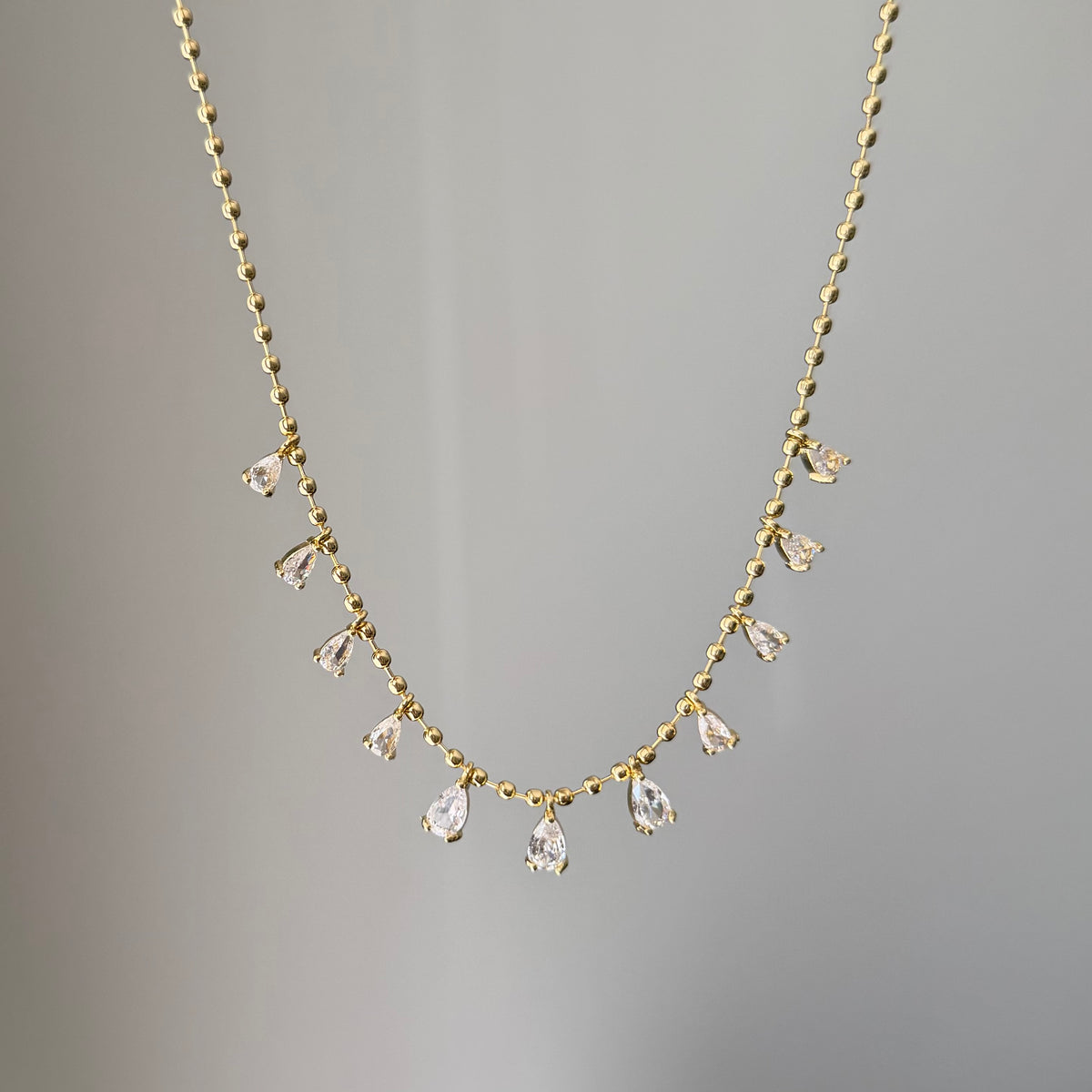 Taşlı Gold Kolye