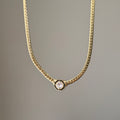 Gold Taşlı Kolye