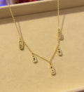 Gold Taşlı Kolye